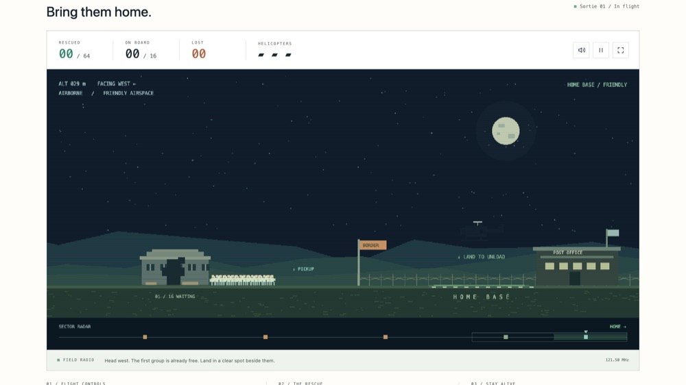GPT-6.1 Sol’s night rescue field with a helicopter, waiting hostages, and mission instruments